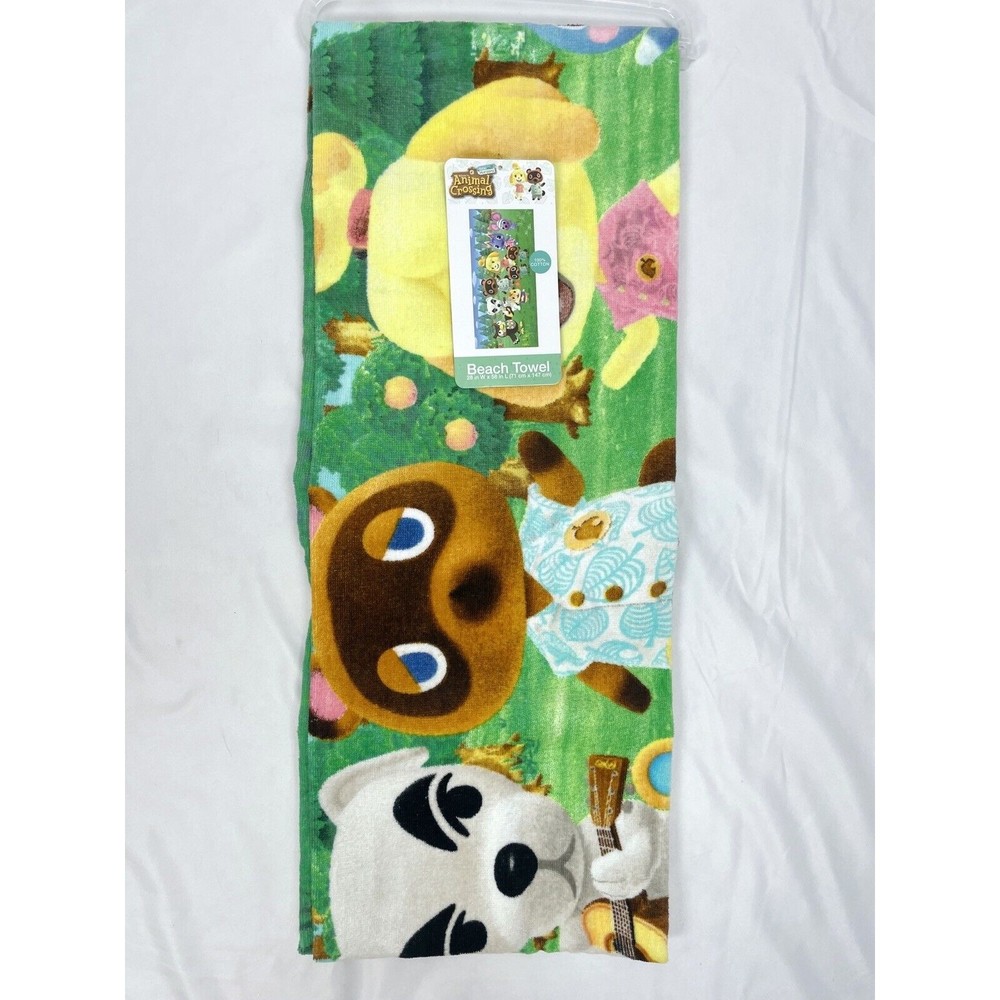 Nintendo Game Animal Crossing Beach Towel 100% Cotton 28” x 58”